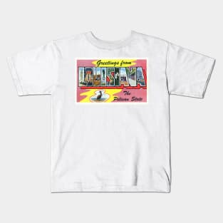 Greetings from Louisiana - Vintage Large Letter Postcard Kids T-Shirt